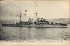 CPA Bateau de Guerre Courbet Cuirasse d'escadre Dreadnought