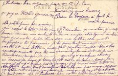 CPA Joigny La Sous Prefecture et la rive de l'Yonne Bateau