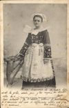 CPA Folklore Jeune fille de Lanrice Environs de Concarneau