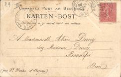 CPA Folklore Jeune fille de Lanrice Environs de Concarneau