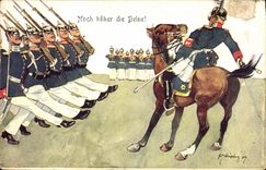 CPA Militaria Noch hoher die Beine