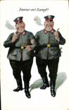 CPA Militaria Immer mit Dampf