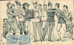 CPA Militaria Officiers
