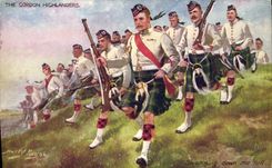 CPA Militaria The Gordon Highlanders 