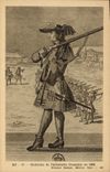CPA Militaria Uniforme de l'infanterie francaise en 1698