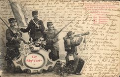 CPA Militaria 40eme Regiment d'infanterie