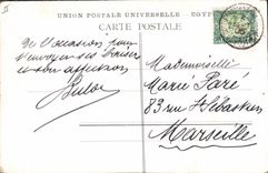 CPA Egypt Egypte Souvenir Timbre Cote des Somalis 