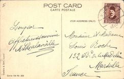 CPA Egypt Egypte Karnak Entrance and Sphinxes of the Great temple of Amen Ra