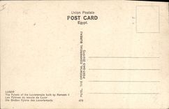 CPA Egypt Egypte Luxor The pylons of the Luxortemple built by Ramses II