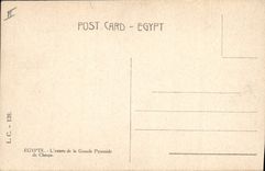 CPA Egypt Egypte The entrance of the great Pyramid of Cheops