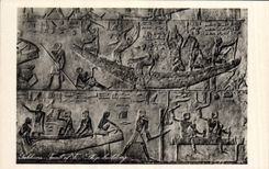 CPA Egypt Egypte Sakkara Tomb of Fi Ship building