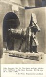 CPA Egypt Egypte Cairo Museum The chapel and the Hathor Cow