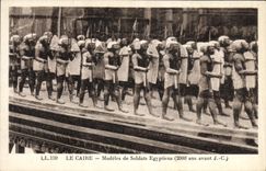 CPA Egypt Egypte Le Caire Modeles de soldats egyptiens 