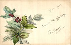 CPA Fantaisie (dessin a la main)  Fleurs 