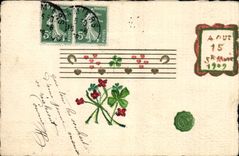 CPA Fantaisie (dessin a la main)  Fleurs 