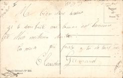 CPA Fantaisie (dessin a la main)  Fleurs Hirondelle 