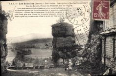 CPA Chateau Les Echelles Les grottes 