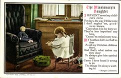 CPA Fantaisie Enfant Poupee The missionary's daughter