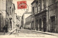 CPA Palais de Justice et Rue Nationale Draguignan 