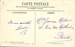 CPA Bateau de Guerre Carnot Cuirasse d'escadre