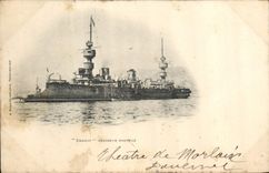 CPA Bateau de Guerre Chanzy Croiseur protege