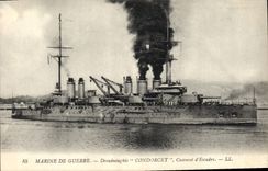 CPA Bateau de Guerre Dreadnoughts Condorcet Cuirasse d'escadre