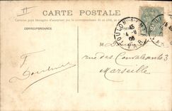 CPA Bateau de Guerre Toulon Le Charles Martel