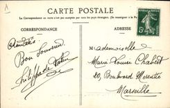 CPA Bateau de Guerre Le catapulte Destroyer d'escadre