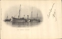 CPA Bateau de Guerre Le Cosmao en rade