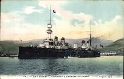CPA Bateau de Guerre Le Conde Croiseur d'escadre Cuirasse