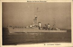 CPA Bateau de Guerre Le croiseur Colbert