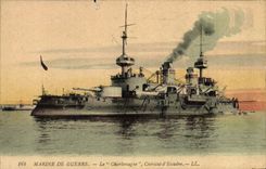 CPA Bateau de Guerre Le Charlemagne Cuirasse d'escadre