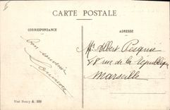 CPA Luneville Aspect de la Sous Prefecture incendiee par les obus Allemands Militaria