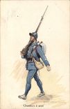 CPA Militaria Chasseurs a pied