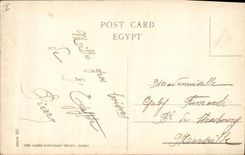 CPA Egypt Egypte Le Caire La route des pyramides