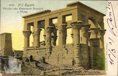 CPA Egypt Egypte Pavillon des empereurs romains a Philae