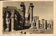 CPA Egypt Egypte Luxor The Court and statues of Rameses II