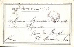 CPA Egypt Egypte La ferme Vaches