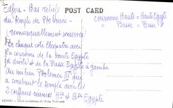 CPA Egypt Egypte Edfou Gods cromming the King Ptolomey