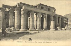 CPA Egypt Egypte Thebes Le Ramesseum la grande salle Hypostyle