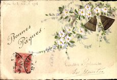 CPA Fantaisie (dessin a la main) Fleurs  