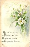 CPA Fantaisie (dessin a la main) Fleurs  