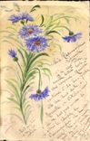 CPA Fantaisie (dessin a la main) Fleurs  