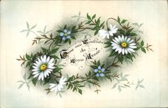 CPA Fantaisie (dessin a la main) Fleurs  