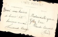 CPA Fantaisie (dessin a la main) Fleurs Drapeau Trefle 