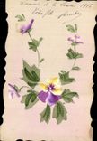 CPA Fantaisie (dessin a la main) Fleurs  