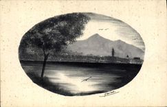 CPA Fantaisie (dessin a la main) Paysage  