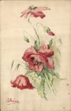 CPA Fantaisie (dessin a la main) Fleurs  