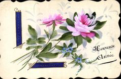CPA Fantaisie (dessin a la main) Fleurs  