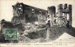 CPA Environs du Mont Dore Les Ruines du chateau de Murols La facade 